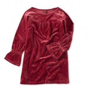 Tea Collection Velour Bell Sleeve Holiday Dress